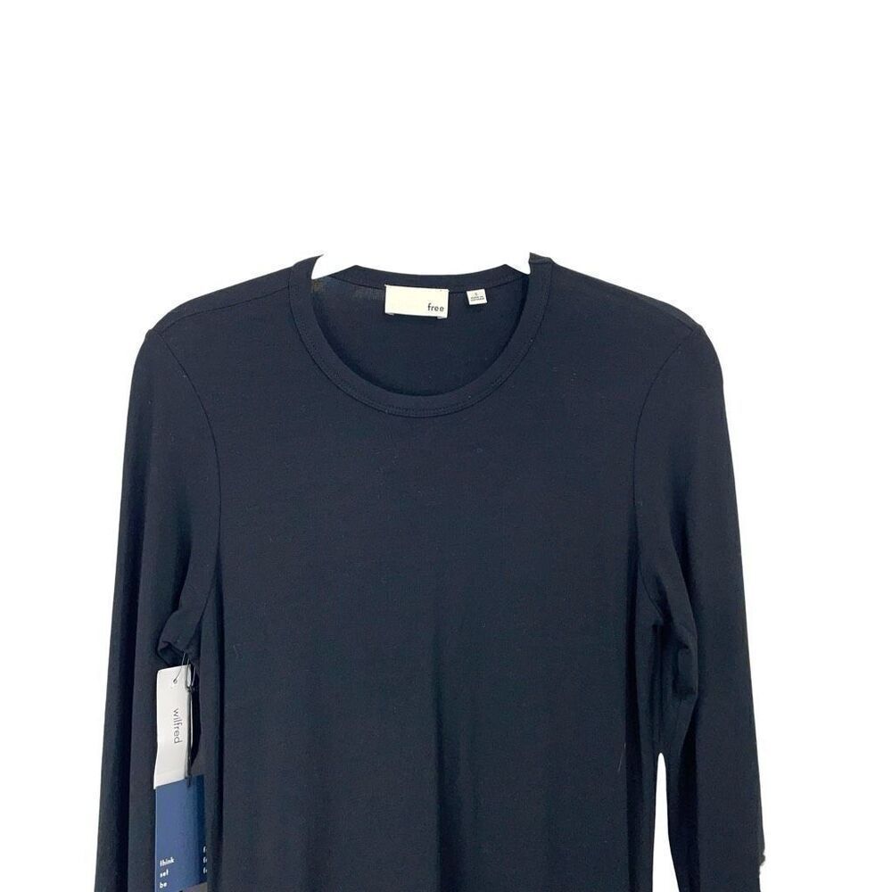 Aritzia Wilfred Free Macpherson asymmetric hem dress Size S black boho lagenlook - Picture 3 of 9